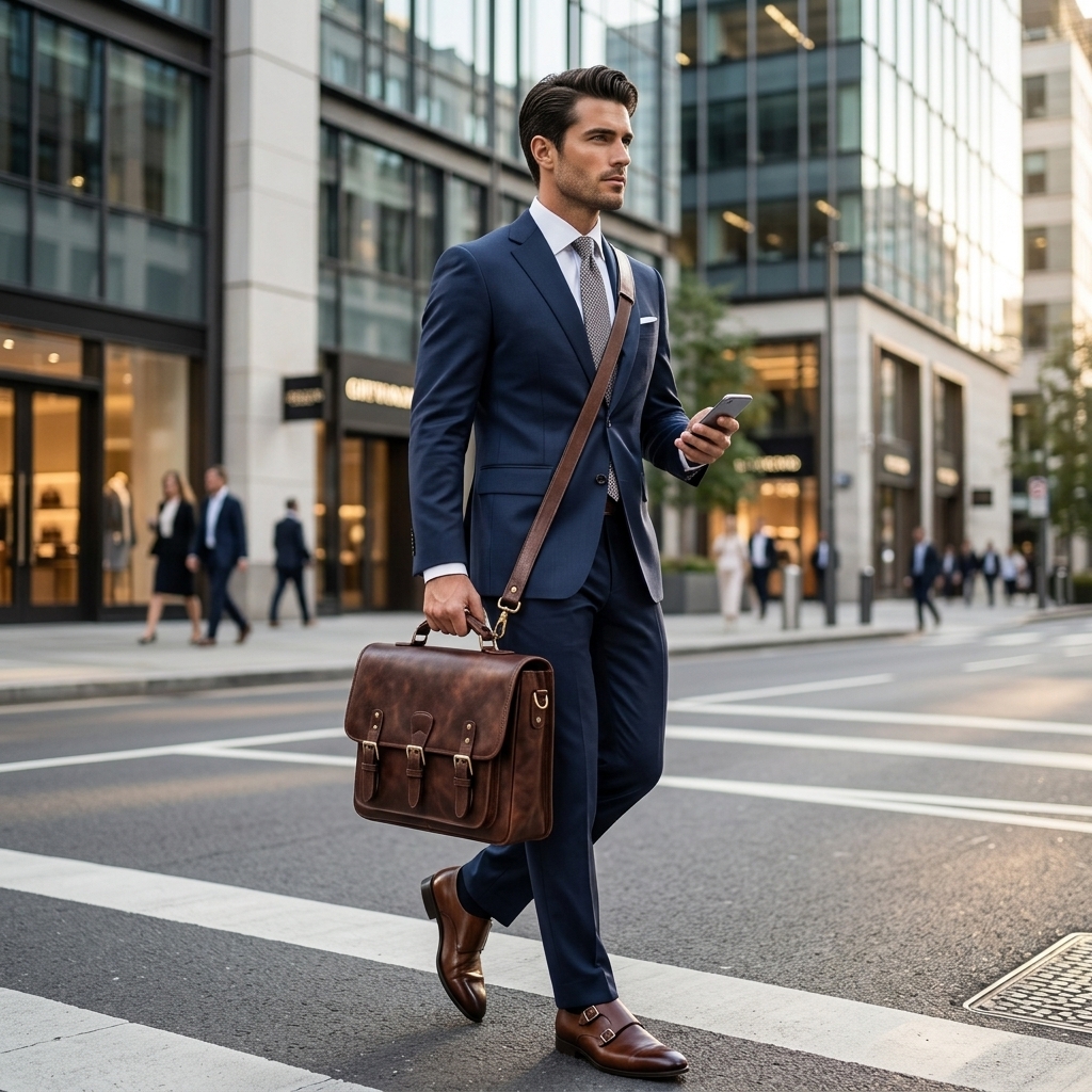 Executive Briefcase - Brown - View