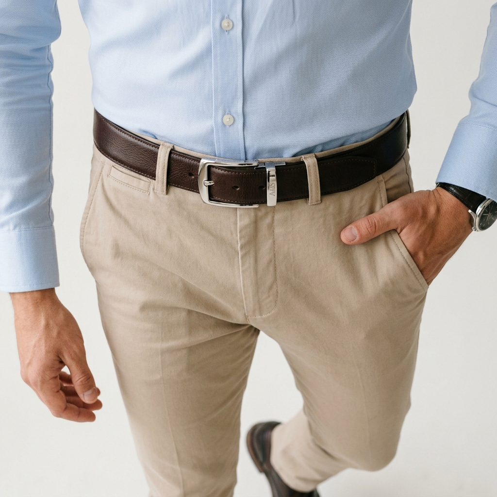 Reversible Leather Belt - View