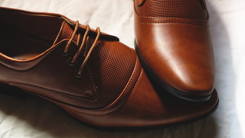 Derby Brogue Shoes - Burgundy - View