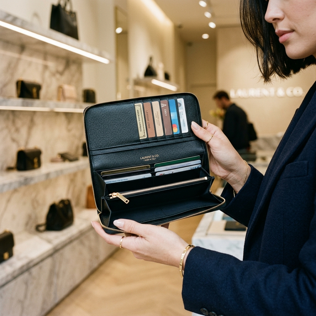 Executive Long Wallet - Black - View