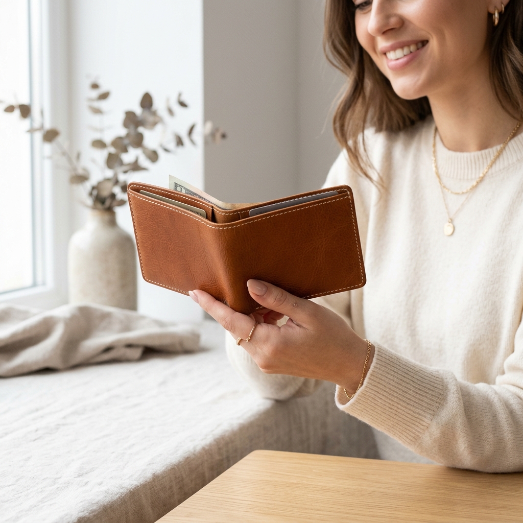 Cognac Bifold Wallet - View